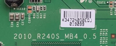 T-CON PARA TV SAMSUNG / NUMERO DE PARTE LJ94-3472N / 2010_R240S_MB4_0.5 / K3472N0G0EQJ / PANEL LTF460HQ02 / MODELO UN46C7100WFXZA SQ01	 - Imagen 3